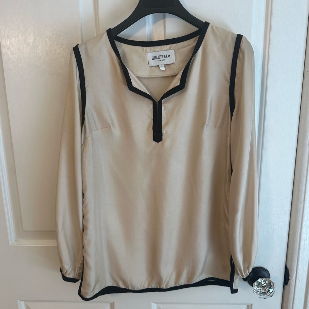 Elizabeth McKay Silk Blouse Size 2